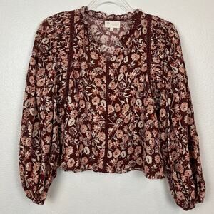 The Westside Delaney Floral Boho Blouse XS